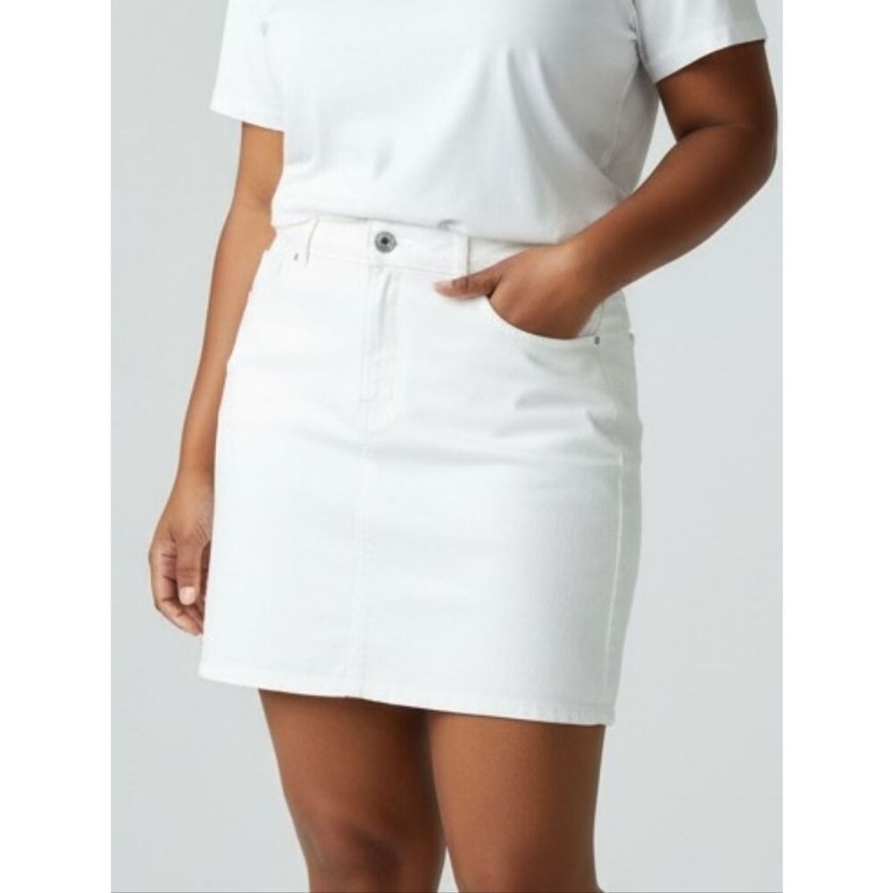 Forever 21 2X White Denim Skirt